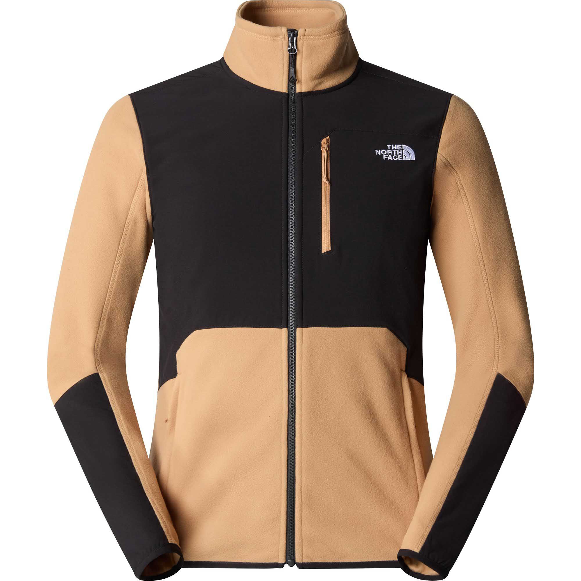 The North Face M Glacier Pro Full Zip Fleecejacken Almndbtr Tnfblk