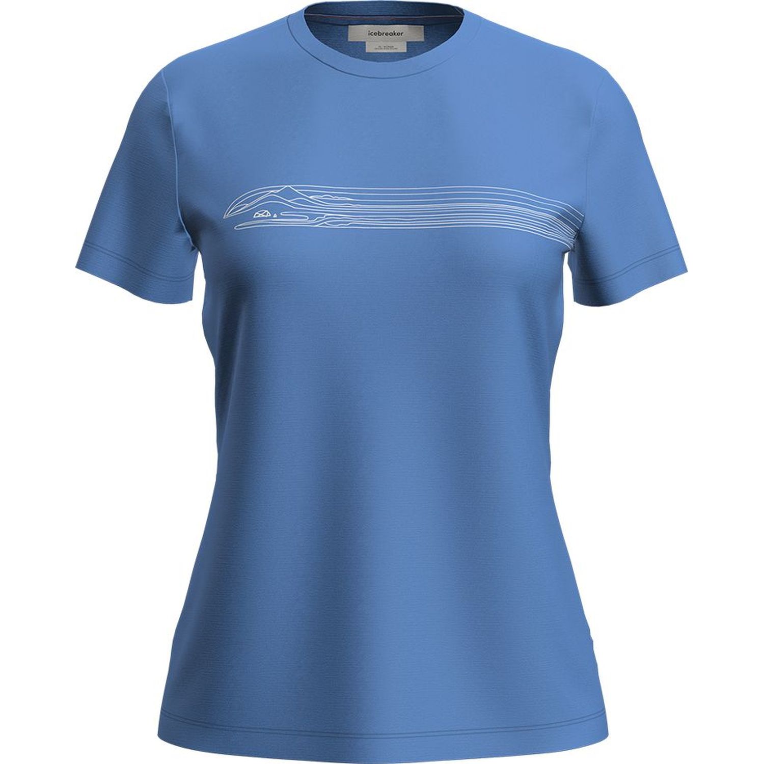 Women Merino 150 Tech Lite SS Tee Camping Lines